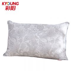 彩阳 凤尾灰磨毛印花水洗枕枕 单只装 48*74cm