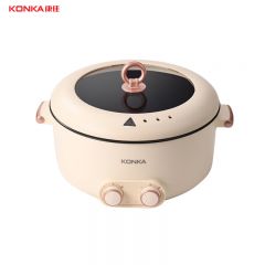 康佳（KONKA） KDHG-2001家用鸳鸯电火锅5L大容量 多用途锅料理锅电热锅 电锅煎烤涮肉一体锅 双边独立控温