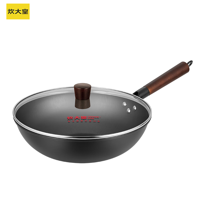 炊大皇（COOKER KING） 韵味不锈精铁炒锅KA60600 家用大容量不粘锅电磁炉燃气通用