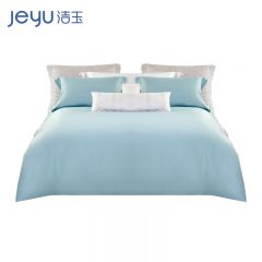 洁玉 绵绵时光天丝棉四件套J4719蓝色200*230cm