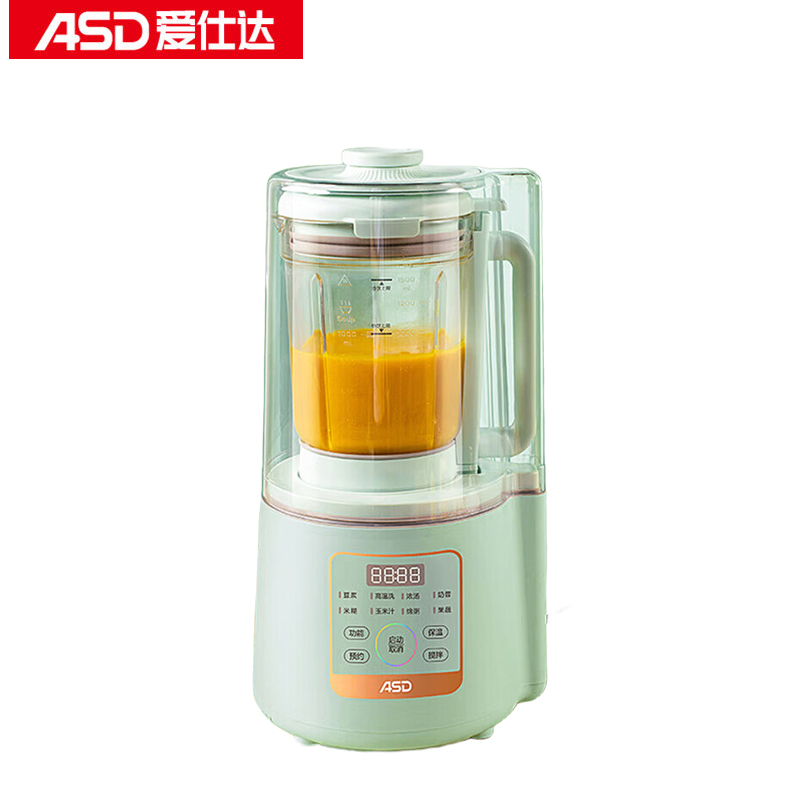 爱仕达（ASD） 爱仕达破壁机家用7重隔音降噪小型迷你1.5L全自动清洁24h预约8叶精钢刀豆浆机AJ-L15E885