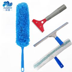 兰诗（LAUTEE） 擦玻璃伸缩杆玻璃刮涂水器  玻璃擦刮水器 4件套 双节杆1.2米