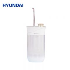 HYUNDAI 便携式家用洗牙器水牙线折叠防水洁牙器牙齿清洁器W2 极地白 4支喷头