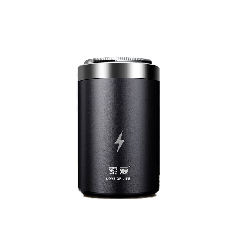 索爱（soaiy） i6剃须刀电动刮胡刀男士迷你便携车载充电式剃胡子刀全身水洗干湿双剃炫酷黑