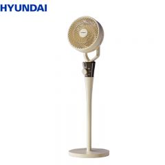 HYUNDAI FLD-01JX空气循环电风扇落地扇立式家用宿舍客厅卧室大风量摇头定时智能语音遥控净化风扇