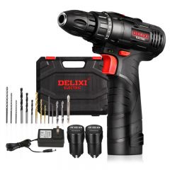 德力西（DELIXI）   多功能12V家用电钻锂电池充电器20V手持电动螺丝刀Soumiety 20V双速两电一充(DED-D22)