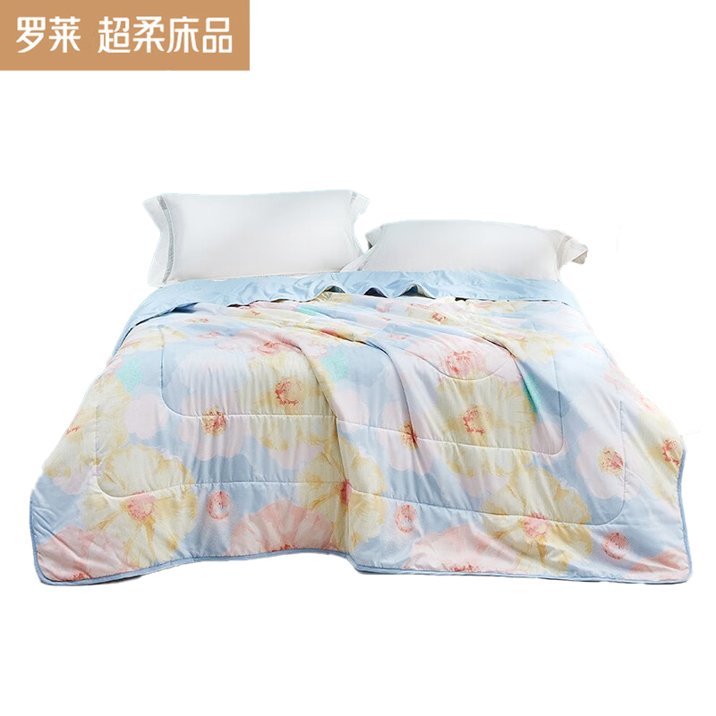 罗莱（LUOLAI） 花锦如梦夏被绵柔亲肤空调被150*200cm
