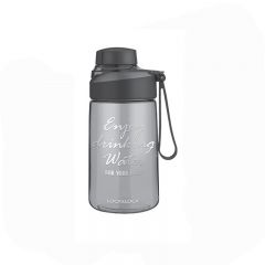 乐扣乐扣（LOCK&LOCK） 塑料户外大容量带茶隔运动水杯便携提绳 HLC689灰色
