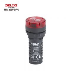 德力西电气 蜂鸣器 LAY5s-FM 连续闪烁式 AC 220V 红色（蜂鸣器）