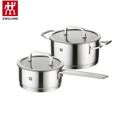 双立人（ZWILLING） Moment 20cm浅烧锅+16cm单柄炖锅套装不锈钢锅具 2件套