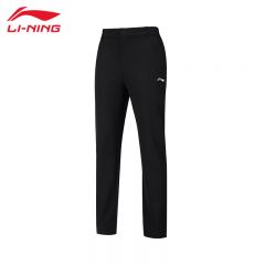 李宁（LI-NING） AYKT810-1女款厚四面弹直筒运动长裤休闲裤黑色M码