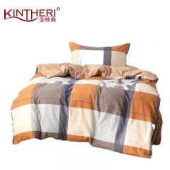 金丝莉（KINTHERI） 舒服家全棉三件套 图色 1.8m  被套 150*200cm床单 180*230cm枕套 48*74cm