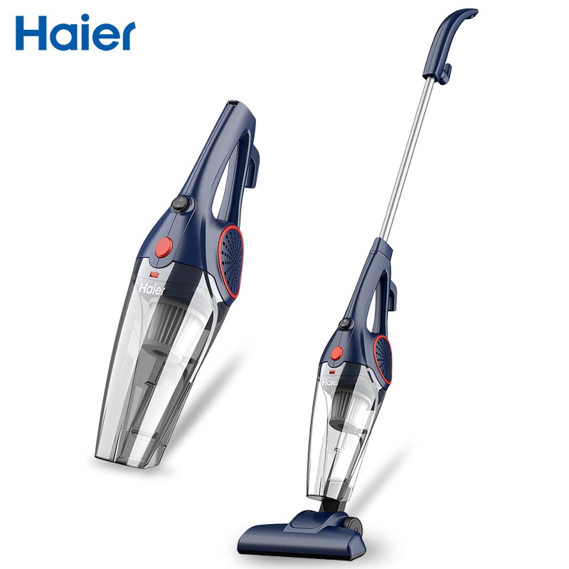 海尔（Haier） 家用吸尘器 有线手持吸猫毛 小型推杆大吸力 可视化尘杯 二合一强劲纤薄机身除尘 ZL605G