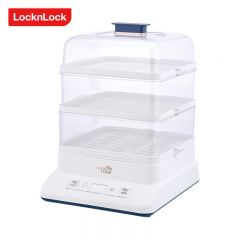 乐扣乐扣（LOCK&LOCK） EJP1477WHT多功能菜单电蒸笼24H预约调节保温时长叠套收纳不占空间防干烧18L白色
