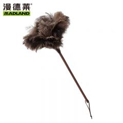 漫德莱 胡桃木手柄鸵鸟掸 中长款
