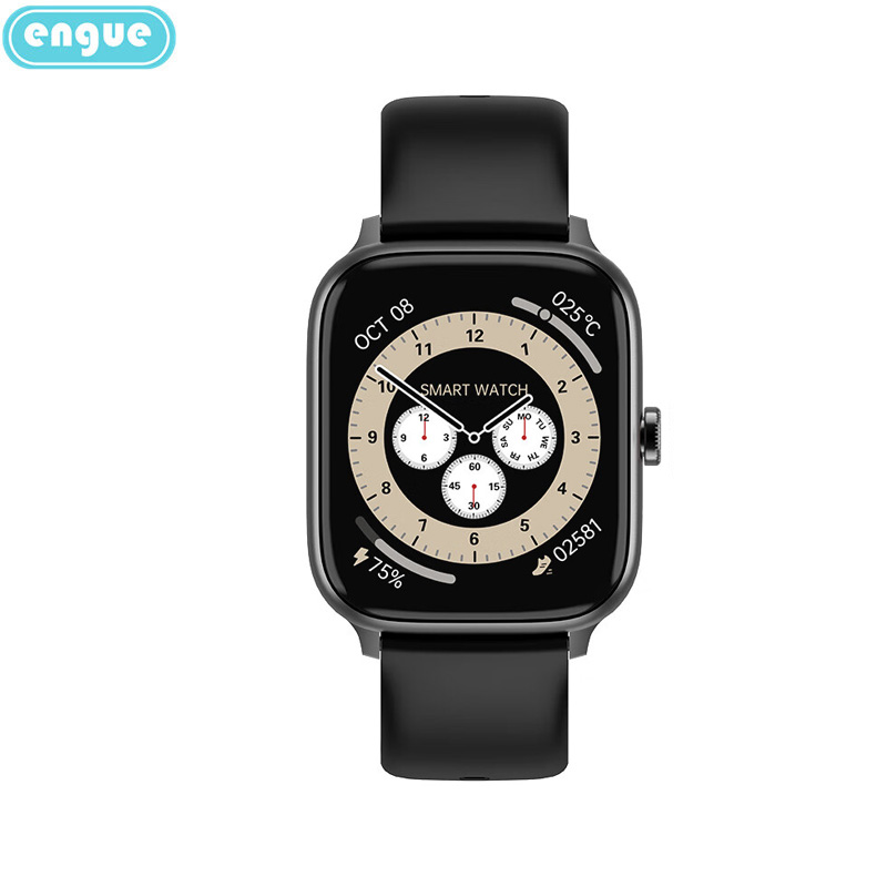恩谷（ENGUE）EG-T8智能心率手环多功能蓝牙通话心率血压运动手表 测血压心率血氧多功能运动男女适用手腕表硅胶