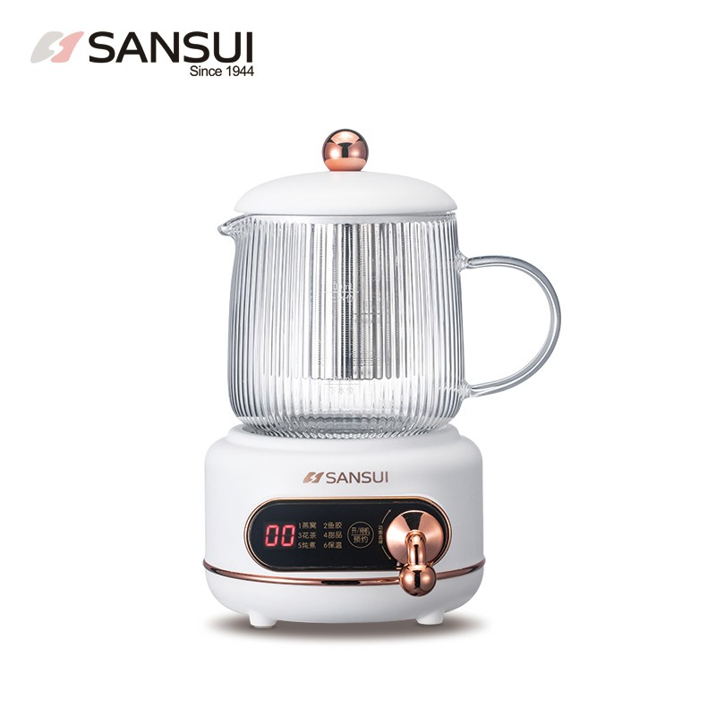 山水（SANSUI） KT-890养生杯迷你电炖杯360W精煮2h保温轻音操作 500ml容量 白色