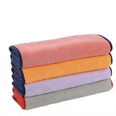 兰诗（LAUTEE） 加厚双面双色不掉毛吸水抹布清洁巾擦车巾 30*60cm颜色随机5条装 DA1059