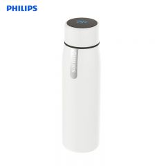 飞利浦（PHILIPS） 智能保温杯男女士水杯316不锈钢带茶滤茶杯便携车载商务杯子2781 AWP2781PW珍珠白