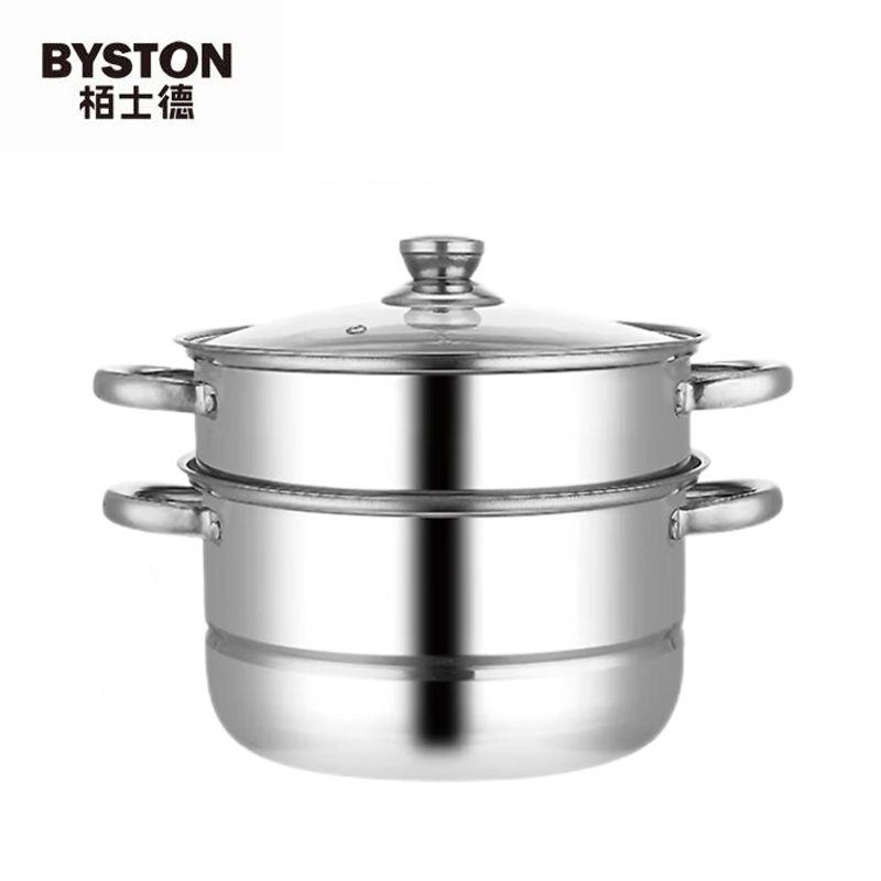 栢士德（BYSTON） 爱克托蒸锅 不锈钢蒸锅26公分两层蒸锅 通用炉具BST-098