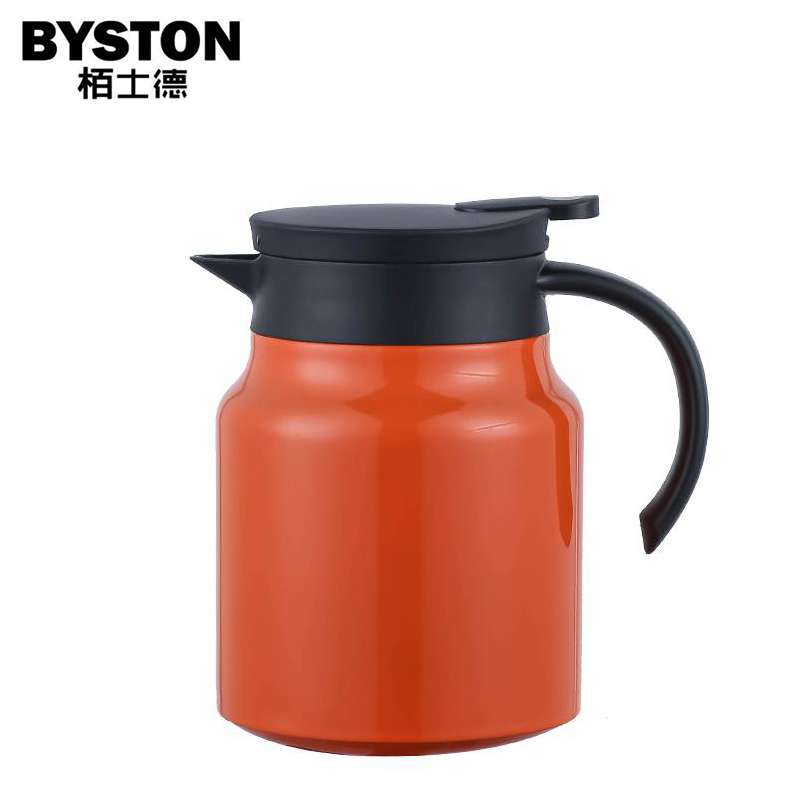 栢士德（BYSTON） 304食品级不锈钢保温焖烧茶壶户外运动办公泡茶多功能闷烧壶 BST-1041 橙色