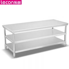 乐创（lecon） LC-J-ST0850商用三层工作台 不锈钢工作台操作台 800*600*800mm