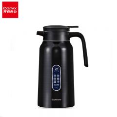齐心 LC-104 保温壶1900ML 幻夜黑双层真空不锈钢办公家用