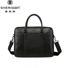 喜来登（SHERIDAN） 男包商务休闲公文包手提包大容量单间斜挎包NL210836S黑色