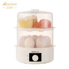 艾贝丽（Abereve） ABL-ZDQ9防干烧环保材质旋钮设计双层煮蛋器白色