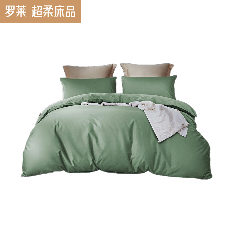罗莱（LUOLAI） 简粹60S全棉贡缎四件套亲肤床品套装200*230cm