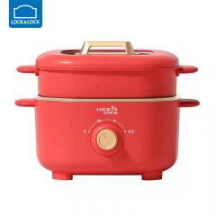 乐扣乐扣（locklock） EJP1527RED电火锅 红色不粘涂层双层隔热锅身