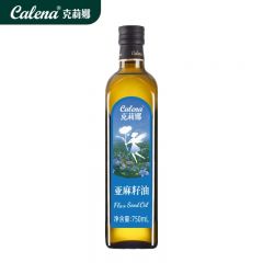 克莉娜 物理冷榨食用油热炒油胡麻油 亚麻籽油750ML