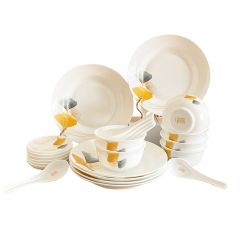 康宁（Corelle Brands）  康宁冰萃玲珑 金银杏餐具24件套  CB-BSYX24/KZ/LS