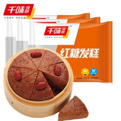 千味央厨 家庭装米糕 加热即食 早餐速食 懒人食品 免切 红糖发糕 400g*3