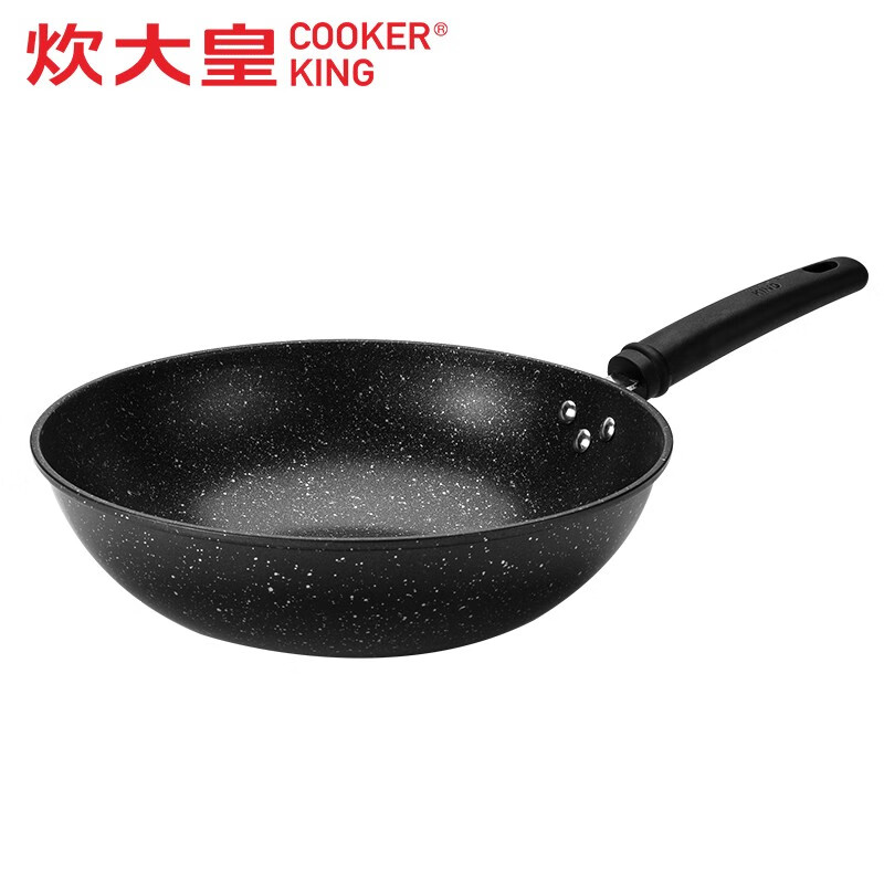 炊大皇（COOKER KING） 高丽麦饭石色炒锅炒菜锅30cm家用不粘锅CKNJF7630