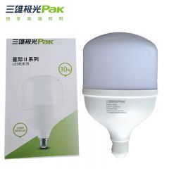 三雄极光 柱形球泡 30W白光PAK543056 LED灯泡高亮球泡柱形灯厂房车间商超食堂