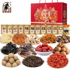 塞翁福 山珍礼赞干货礼1305g 菌菇桂圆红枣灰枣核桃煲汤食材送礼盒