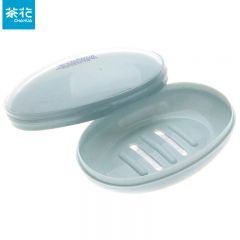 茶花（CHAHUA）塑料香皂盒沥水  2238一只装  蓝灰