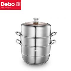 徳铂（Debo） 安吉洛304不锈钢双层复底28cm蒸锅DEP-696一口