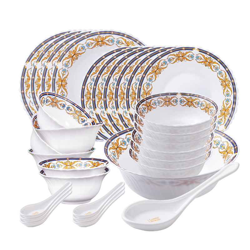 康宁（Corelle Brands） 康宁冰萃玲珑彭巴杜夫人系列餐具30件套  CB-BPBD30/KZ/LS
