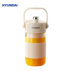 HYUNDAI QC-JB2385便携式榨汁机迷你料理机家用榨汁机充电榨果汁机无线随行杯碎冰奶昔 珍珠白