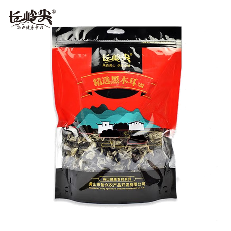 长岭尖 精选黑木耳200g 无根肉厚黑木耳火锅食材南北干货菌菇食用菌