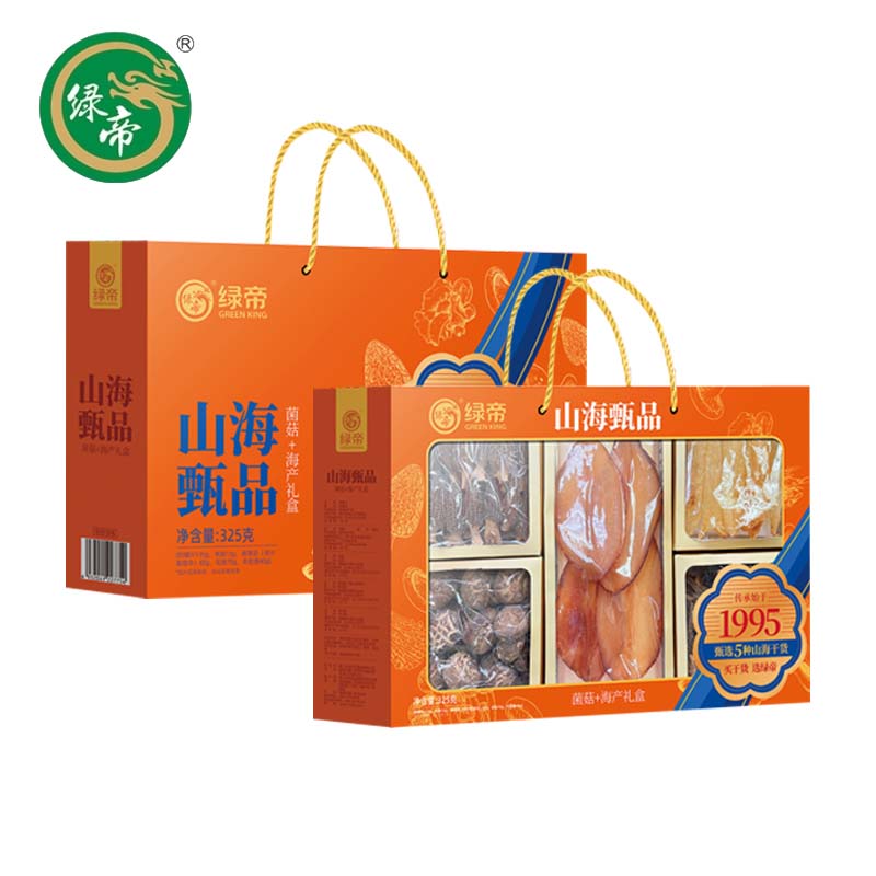 绿帝（GREEN KING） 山海甄品海产菌菇干货礼盒 325g