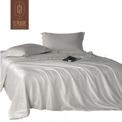 红秀世纺 全棉亲肤臻品提花纯蚕丝被200*230cm 800g SF2303-T006