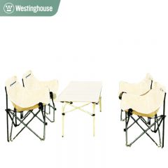 西屋（Westinghouse） MN19B户外尊享套装Pro桌椅套装中号蛋卷桌桌四把月亮椅
