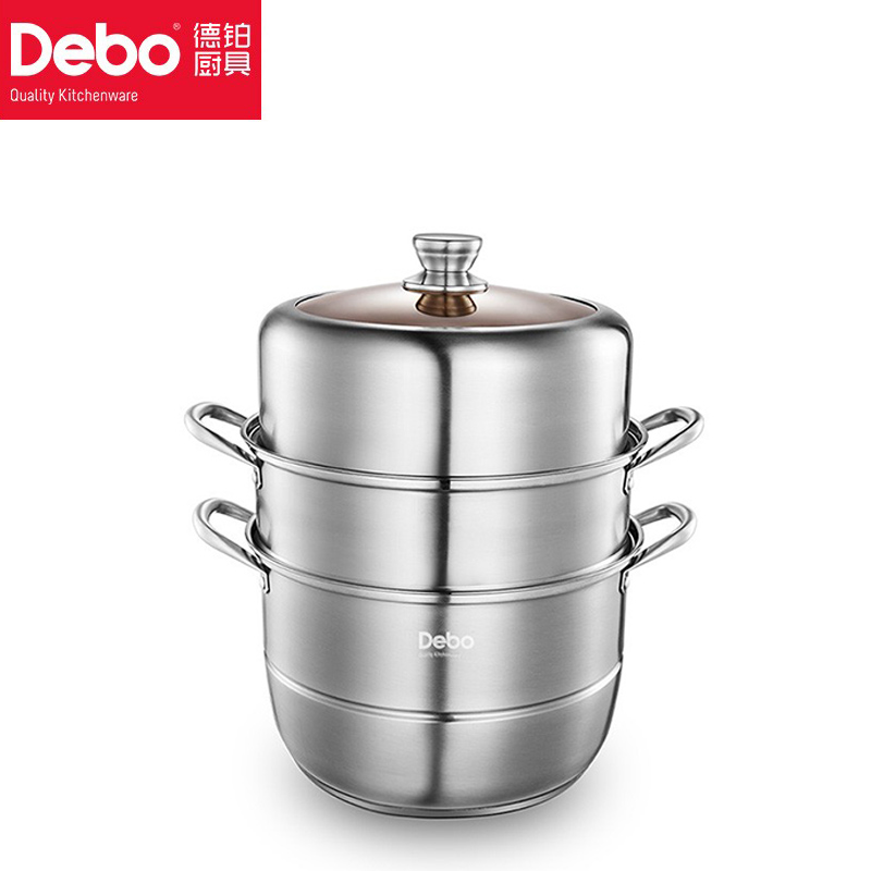 徳铂（Debo） 玛格丽蒸锅304不锈钢电磁炉燃气炉通用32cmDEP-575一口