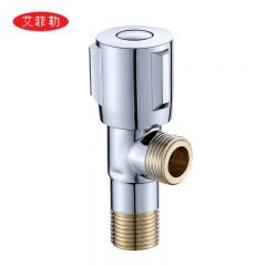艾菲勒 三角阀热水器三通加厚角阀纯铜快开角阀马桶进水阀铜牙角阀 DN15（4分不锈钢款） 个