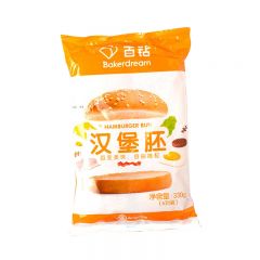 百钻 汉堡胚330克（6对装）即食面包胚半成品速食早餐食品家用做三明治汉堡包烘焙材料