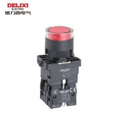 德力西电气 按钮开关1LAY5s-EW3红AC.DC 24V 2NO（经济型带灯平钮）