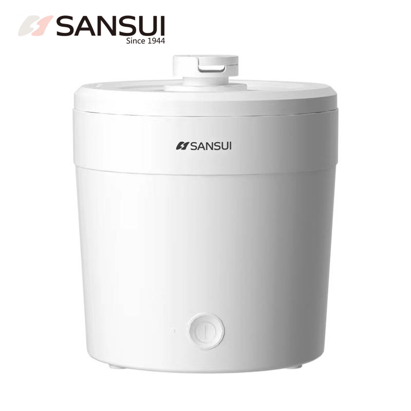山水（SANSUI） SMT-613陶瓷油内胆防干烧迷你泡面桶1L精致容量 白色